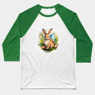 Happy Easter eggs Bunny Watercolor Baseball T-Shirt